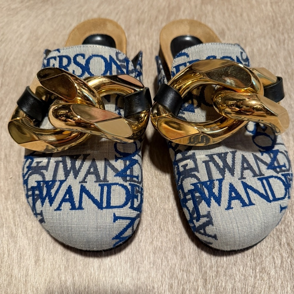 JW ANDERSON Chain Logo Grid Mules women’s 39 mint condition